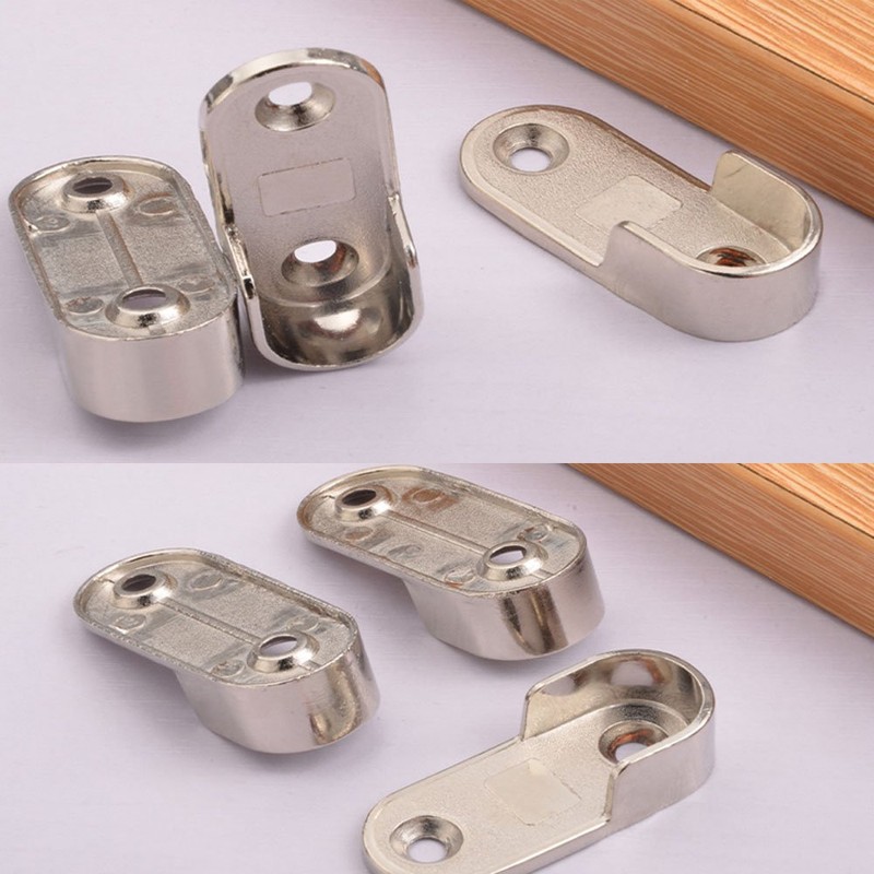 Vientiane Wardrobe Rail Holder,2 Pieces Metal Wardrobe Tube Bearing for