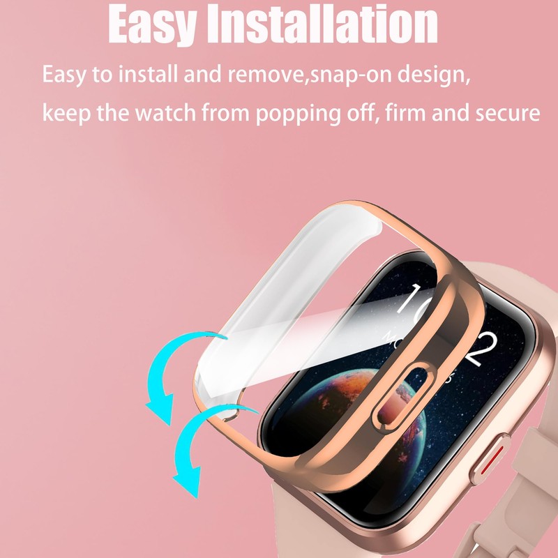 ID208 Plus Smart Watch Case,Lamshaw Soft All Around TPU Case
