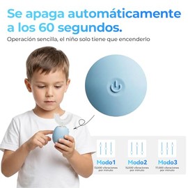 Cepillo Dientes Electronico Niños Diseño Forma Modos Cepillado Electrico Infantil 5pcs Reemplazable Años Azul