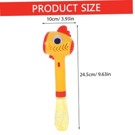 Kisangel Electric Bubble Wand with Light Music Automatic Cartoon Chicken Bubble Blower for Summer Parties Photography Camping Backyard Fun
