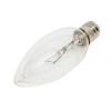 Bulbrite KR25CTC/25 25W Krystal Touch Torpedo Chandelier Bulb (B8), Candelabra