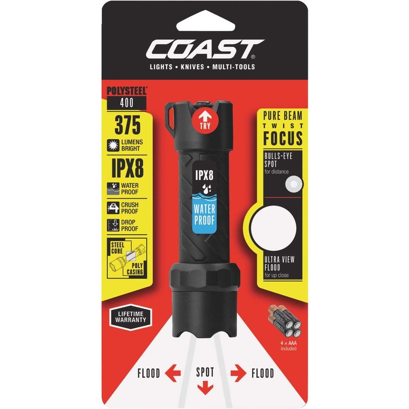 COAST PRODUCTS 20765 Polysteel 400 Led Flashlight with Pure Beam