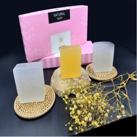 Rainbow 153 Full Vic Acid Lydia Pink Square Soap Set (3 pieces) GB / 레인보우153 풀빅산 루디아 핑크사각 비누 세트 (3개입) GB