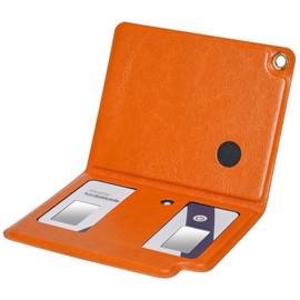 MGZNMTY Portable Hard Travel Case for AliveCor Kardia Mobile Card Heart Rate Monitor/Kardiamobile Card Personal EKG Monitor Devices (Case Only)(Charm Orange)