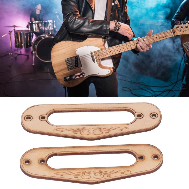 2PCS Pickup Mounting Ring Natural Maple Hard Decorative Single Coil