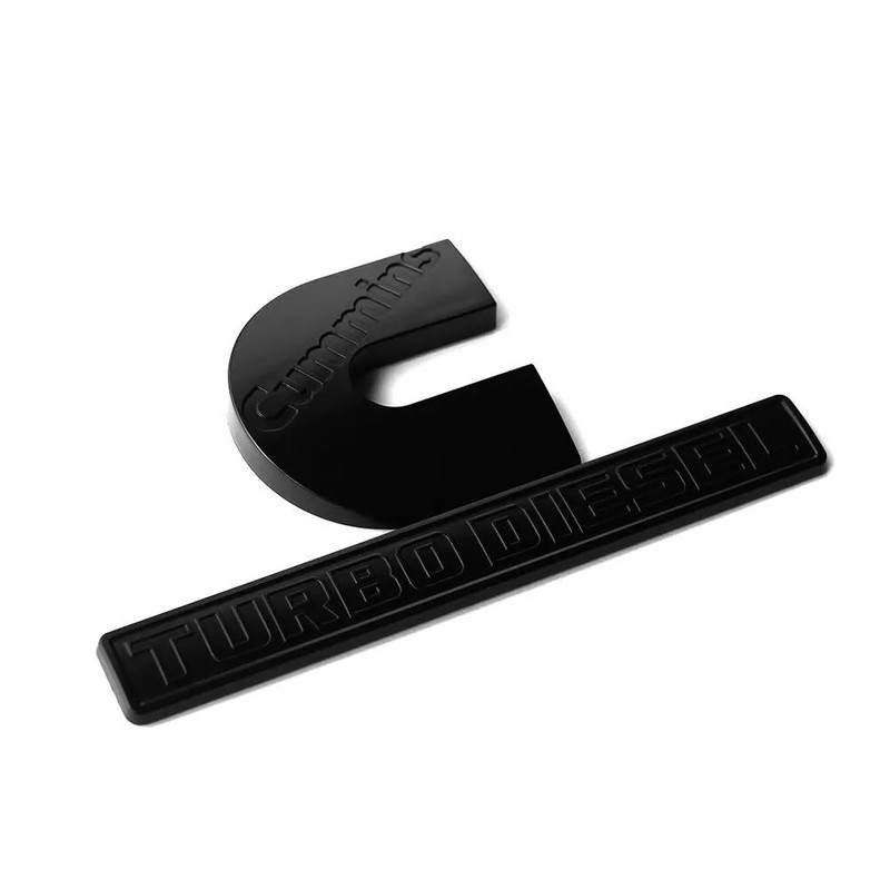 Pair Set Compatible with Cummin Turbo Emblem 3D Fender Badges