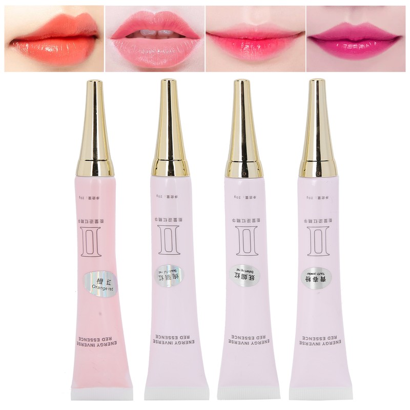 4pcs Microblading Red Lip Serum Moisturizing Lip Tattoo Color Fixing