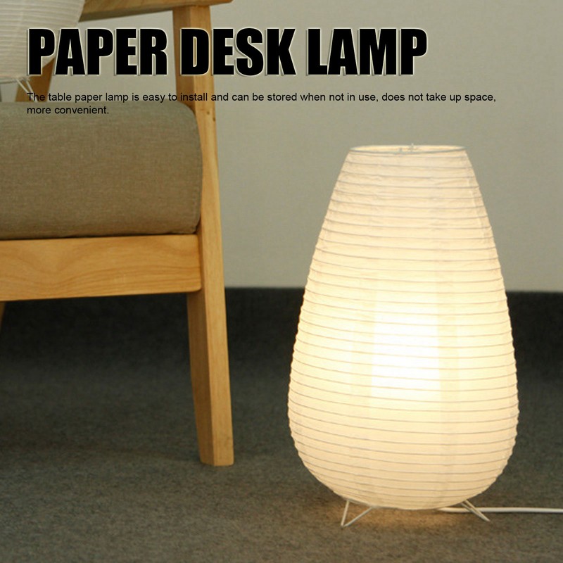 Table Paper Lamp Modern Minimalist Decorative E14 Bulb Lantern Bedside