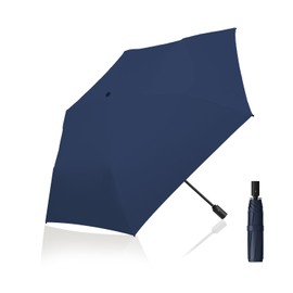 Parasol, Lightweight, Automatic Opening/Closing Umbrella, For Sunny or Rainy Weather, Folding, One Touch, Full Light Blocking, Ultra Lightweight, Compact, 7.8 oz (220 g), 6 Ribs, UV Protection, Men's