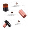 Beavorty 2pcs Retractable Foundation Brush Ergonomic Face Makeup Brush for
