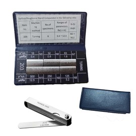 6Pcs Turning Surface Roughness Comparators,Roughness Test Block Ra0.05-12.5mm Microfinish Comparato Set for Lathe Machinery Manufactur Teach (6pcs Turning Surface Roughness comparators)