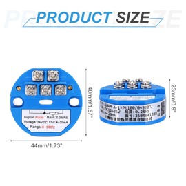 sourcing map 0-300C RTD PT100 Temperature Sensor Transmitter Module 4-20MA DC24V Temperature Amplifier for Thermocouple, PLC Modules