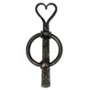Door Knocker Heart Shaped Black Cast Iron Ring Door Knocker