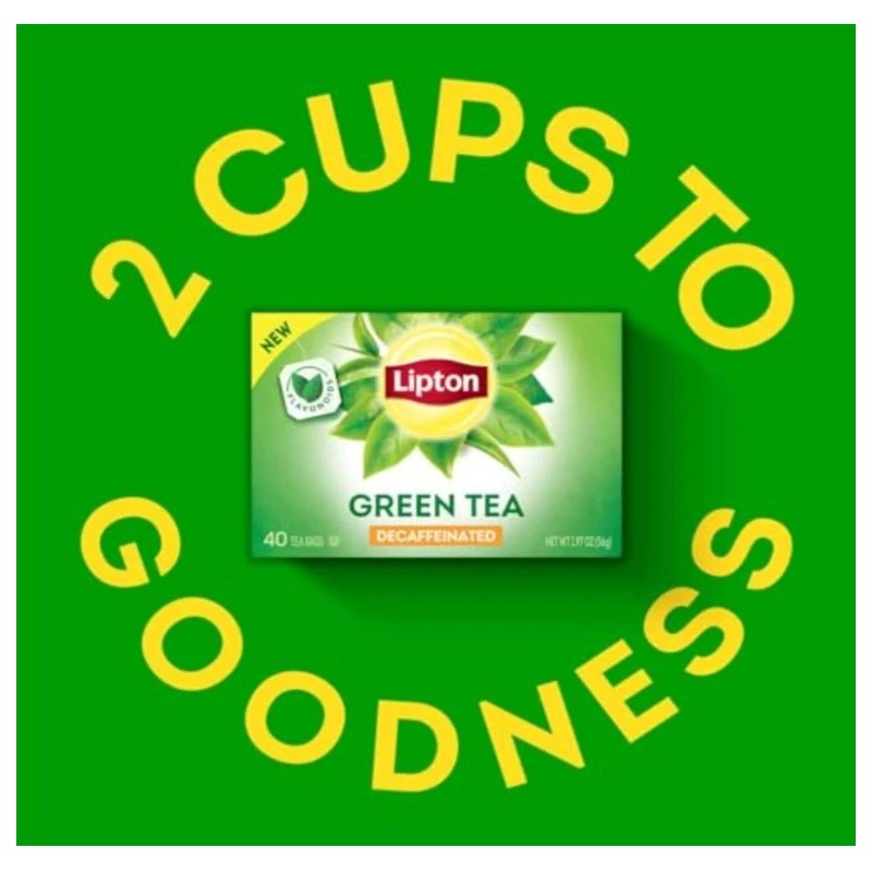 Lipton 40 Ct. Tea Bags Lipton Green Decaffeinated Tea Box