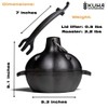 KUHA 5 Inch Cast Iron Garlic Roaster for Oven, Grill