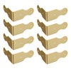 Tiazza 8Pcs Pure Brass Box Corner Protector Corner Braces Hardware