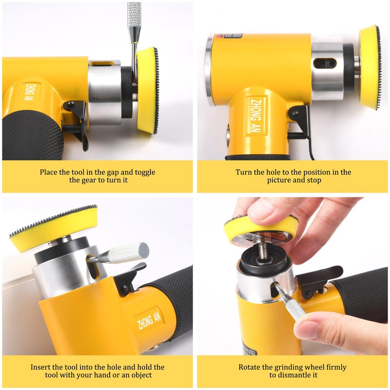 ZHONG AN 2/3 inch Mini Orbital Sander Pneumatic Palm da
