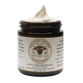 Texas Hill Country Essentials Organic Grass‑Fed Beef Tallow Moisturizer – Face, Body & Hands – Natural Eczema Relief