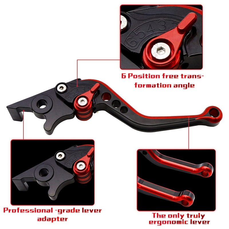 PROCNC Motorcycle Double Color Short Adjustable Brake Clutch Levers for