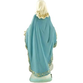 PlentifulHome Bleesed Virgin Mary Statue Catholic Our Lady of Grace Tabletop Figurine Small (4.84 Inch Tall)