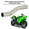 Motorcycle Exhaust Pipe Middle Link Pipe Connector Replacement for ZX10R