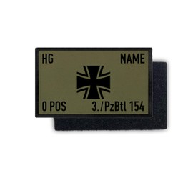 Copytec #35397 Rank Patch 9.8 x 6 cm German Army Rank Name Unit Blood Group Colour: Olive