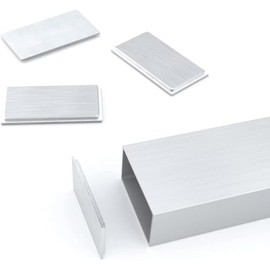 Rectangle Metal End Cap 2"x5" 4 Pack Press Fit NELSONS CNC End Cap for Rectangle Aluminum Tubing - Wall Thickness 0.125” Square Edge. Easy Install for Fence Posts, Aluminum Tubes, Hand Rails.