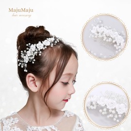 [MajuMaju] Hair Accessory Piano Recital Headdress Girls Children Handmade Handmade Arrangement Hair Ornament (D) (PHC18)