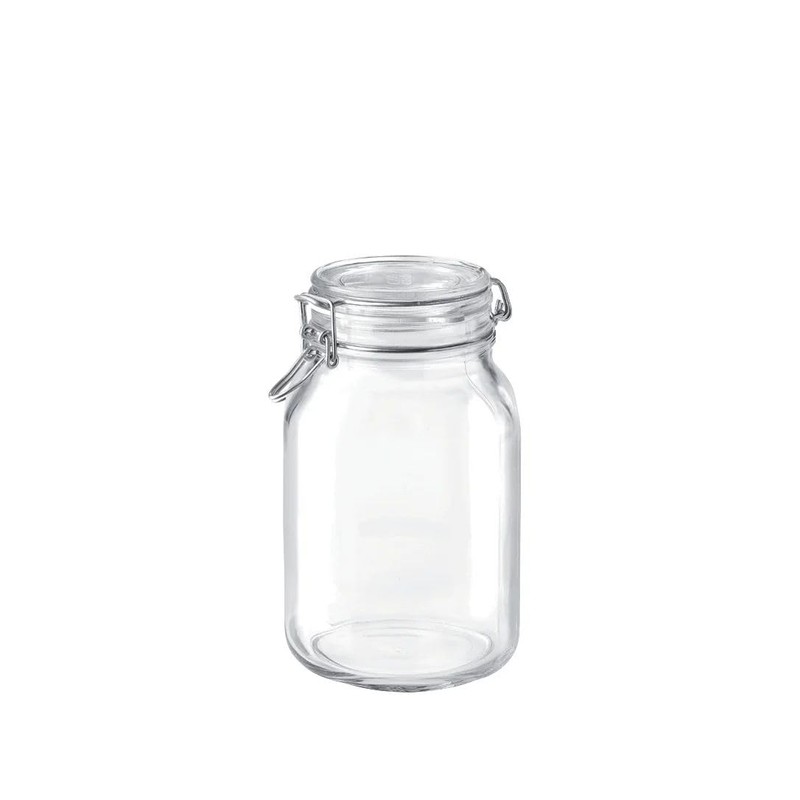 Bormioli Rocco Fido Wide Mouth Squared Glass Jar with Airtight