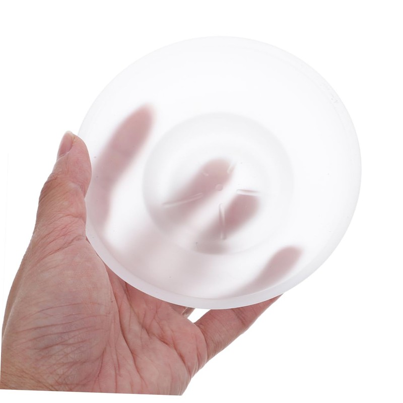 MAGICLULU Frosted Glass Soap Dish Round Bathroom Replacement Soap Holder