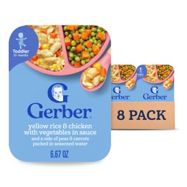 Gerber Mealtime for Toddler Yellow Rice with Chicken & Vegetables, 6.67 Ounce (Pack of 8)