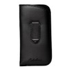 Calabria Eye Glasses Case Soft Black Vertical Pocket Clip Men/Women