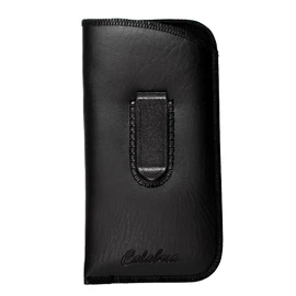 Calabria Eye Glasses Case Soft Black Vertical Pocket Clip Men/Women PU Leather Felt Sleeve Slip-In Eyeglass Pouch Sunglasses