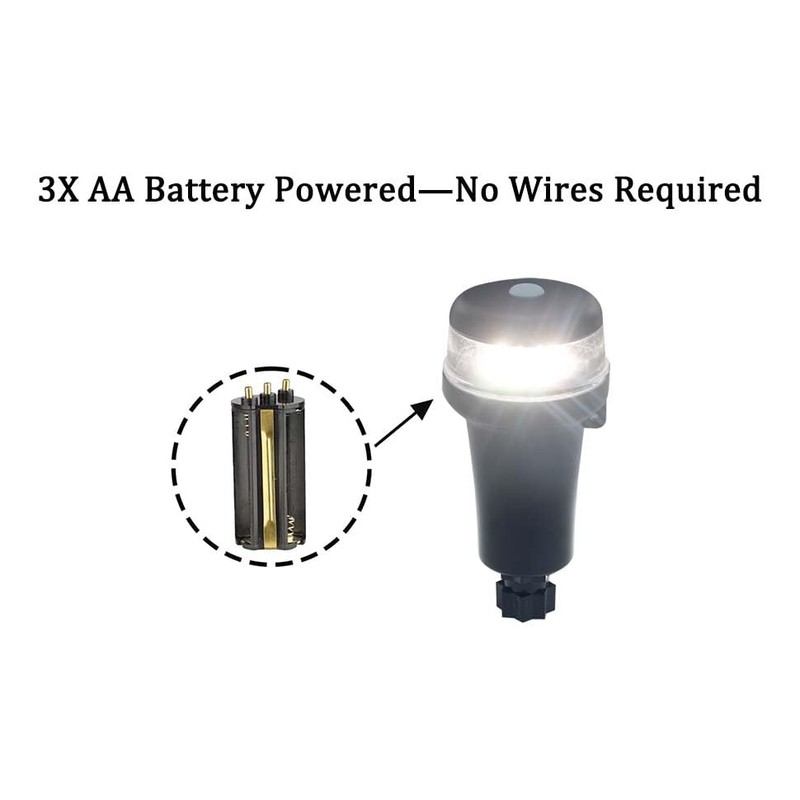CLGMarine Kayak Battery Portable Navigation LED Lights Multi- Adaptors 3AA