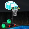 SPOYNAL Pool Basketball Hoop, 7 Heights, LED Light, 2 Balls