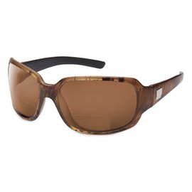 Suncloud Cookie Polarized Bi-Focal Reading Sunglasses in Matte Tortoise Backpaint with Brown Lens +3.00