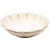 美濃 Burn kaneko 小兵 Bowl 21 cm White Effective Wheel Flower