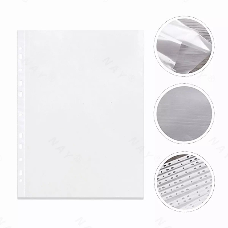 NAY Protectores De Hojas Para Carpeta Traslúcidos 200 Piezas