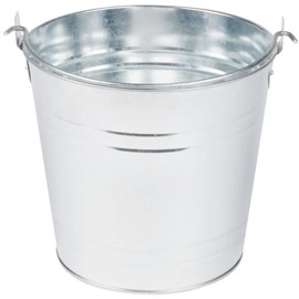 American Metalcraft PTUB87 Natural Galvanized Steel Pail with Handle, 1.16-Gallon, 8" Diameter, Silver