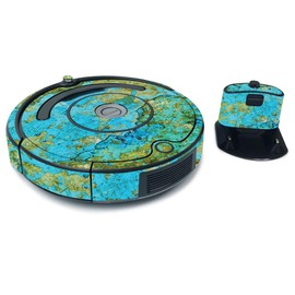 MightySkins Skin for iRobot Roomba 675 Max Coverage - Teal Marble | Protective, Durable, and Unique Vinyl Decal wrap Cover | Easy to Apply, Remove, and Change Styles | Made in The USA