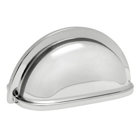 Cosmas® 4310CH Polished Chrome Cabinet Hardware Bin Cup Drawer Handle Pull - 3" Inch (76mm) Hole Centers