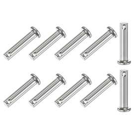 M METERXITY 10-Pack Single Hole Clevis Pins, M6 x 30mm 304 Stainless Steel Flat Head Clevis Pins for Mechanical Linkage/Fixed Parts/Ship Rigging, Link Hinge Pin Reusable