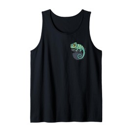 Panther Chameleon Pocket Cute Reptile Lizard Owner Pet Lover Tank Top