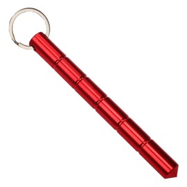 JR JUN RONG Tactical Keychain Women Portable Personal Protection Equipment Safe Emergency Tool (Red)