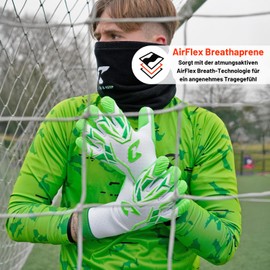 CATCH&KEEP ViVor Goalkeeper Gloves - Professional Football Gloves for Teenagers and Adults (Size 5-12) - 4 mm Octopus Grip for Maximum Grip in Rain and Wet - Hybrid Cut - Breathable & Flexible