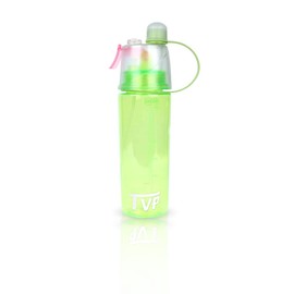 TOP VACUUM PARTS TVP Mist n' Sip Back to school time fun, Water bottle for Kids with spraying Nozzle head and BPA Free, 20oz (Green)