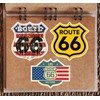 3 x 10cm Route 66 Vinyl Stickers - USA America