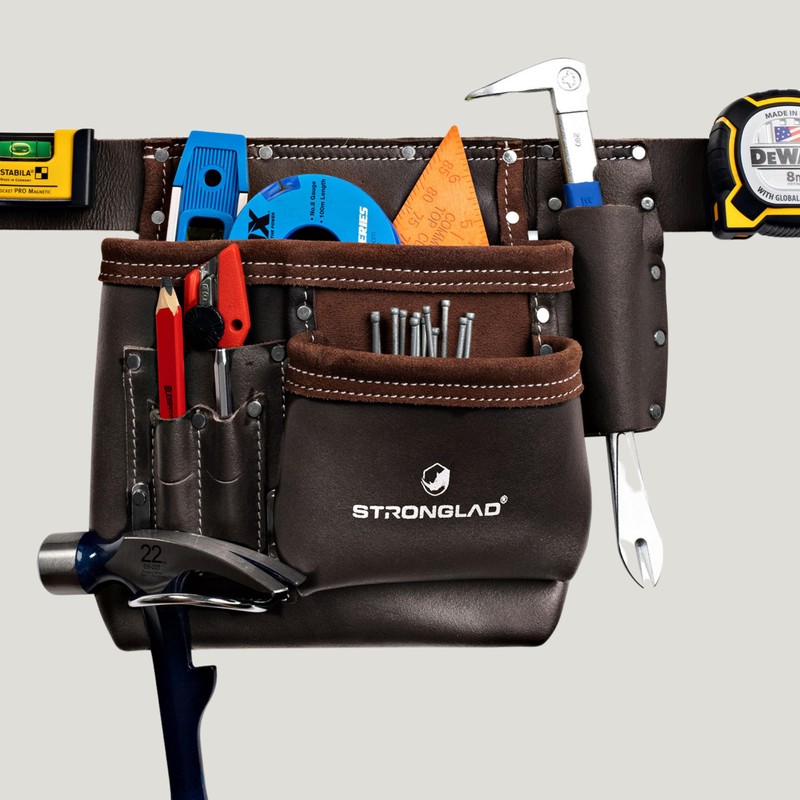 STRONGLAD Tool Belt for Carpenters & Electricians - Heavy-Duty 6
