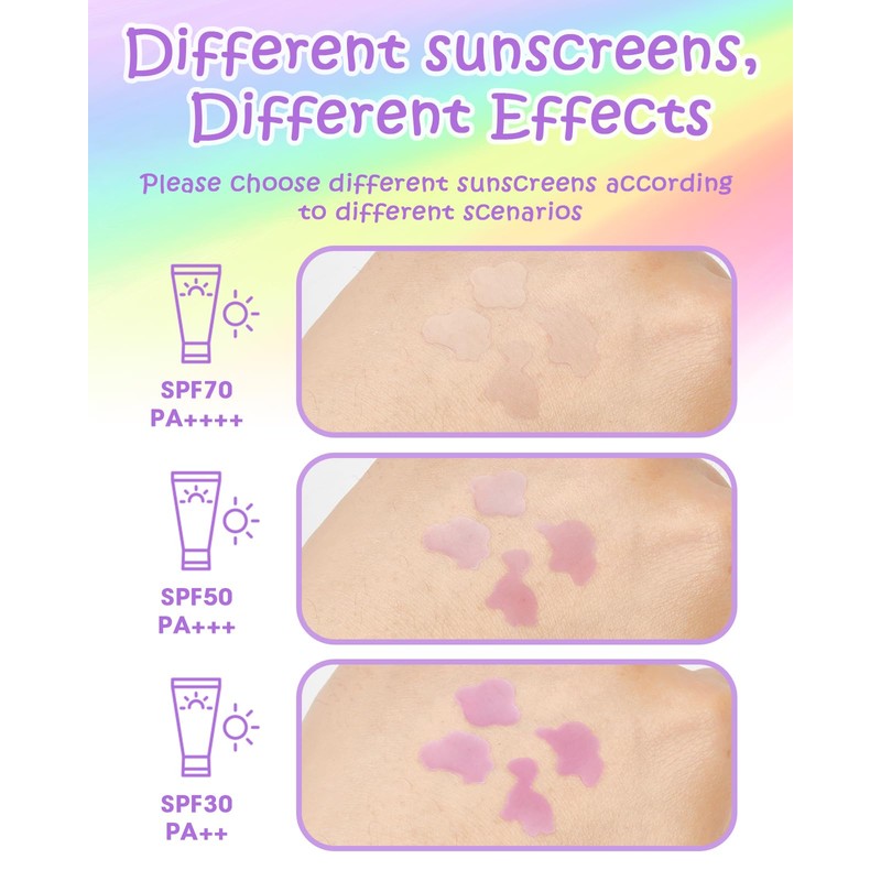 UV Detection Stickers for Sunscreen - 160 Count UV Detection