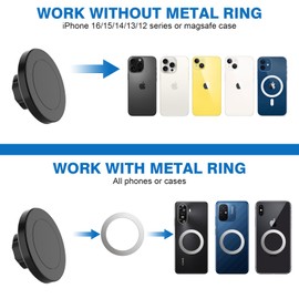 Azzoia Magnetic Stroller Phone Holder,360 Rotating Aluminium Metal,Mobile Phone Magnetic Holder,Gym Phone Holder for Baby Stroller,Bicycle,Golf Cart